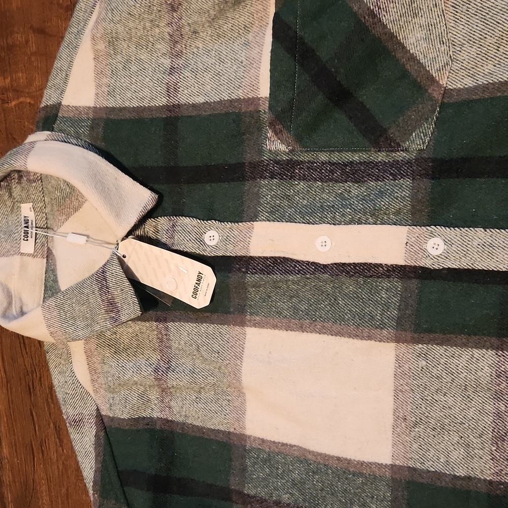 Men's Green Plaid Jacket-Shirt - Picture 12 of 12
